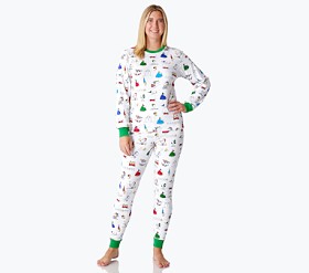 Peanuts Snoopy Holiday Organic Adult Pajama Set Pottery Barn Kids