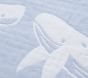 Jacquard Whale Organic Muslin Baby Blanket