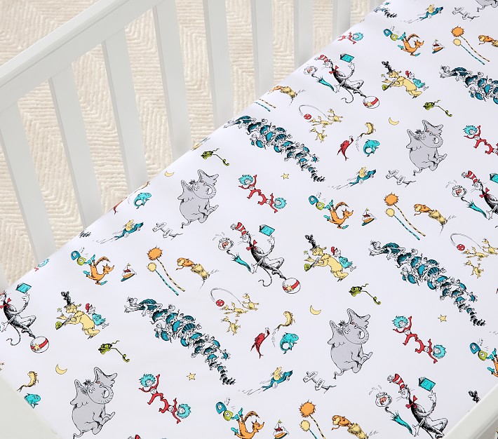 Dr. Seuss Organic Crib Fitted Sheet Pottery Barn Kids