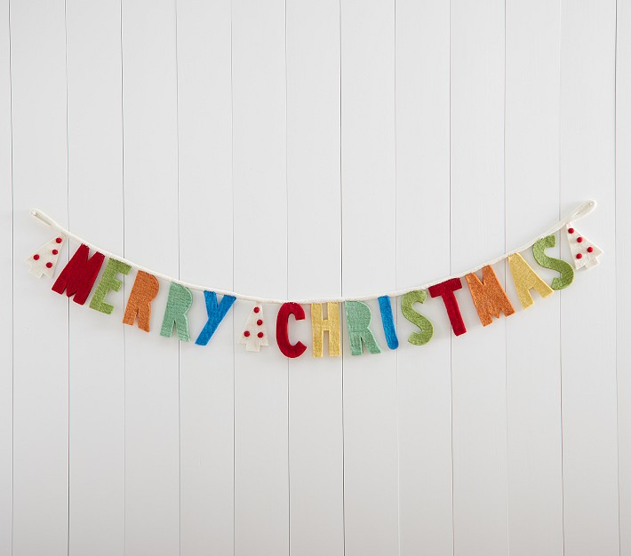 Merry &amp; Bright Merry Christmas Garland