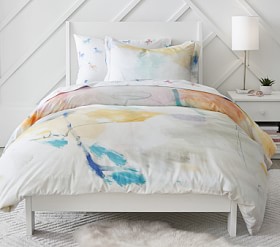 Pottery Barn high quality Kids x West Elm Watercolor Unicorn Twin Sheet Set Organic Cotton