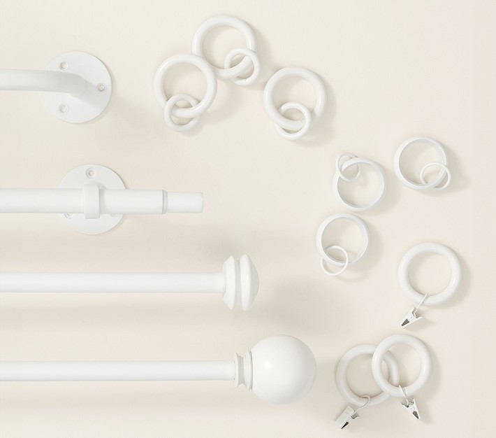 White Curtain Hardware Collection