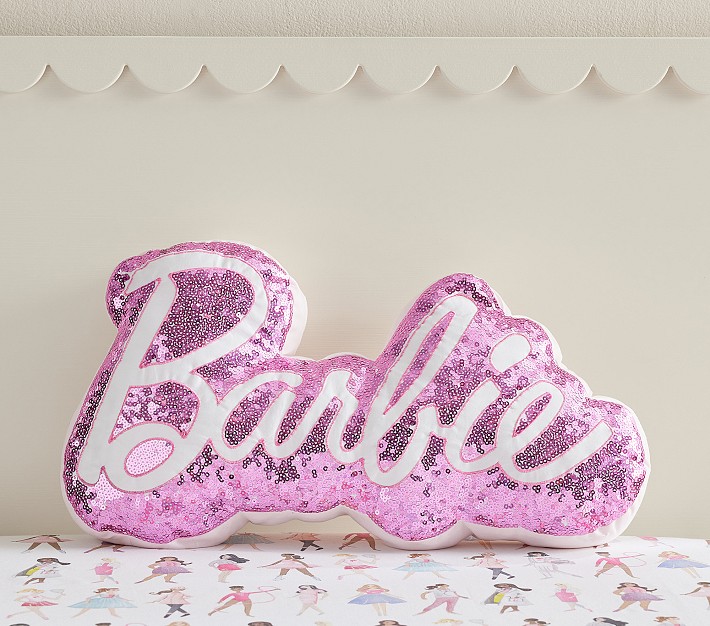 Barbie Logo Shaped Pillow Pottery Barn Kids