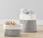 Gray Colorblock Canvas Storage