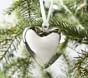 Baby's First Christmas Nickel Plated Heart Shaped Ornament