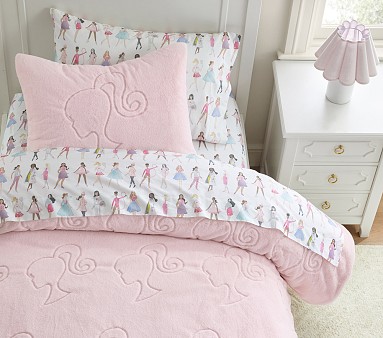 Barbie Fur Comforter Single Pink