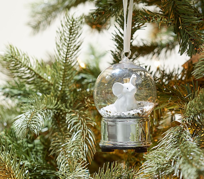 Elephant Musical Snow Globe Ornament