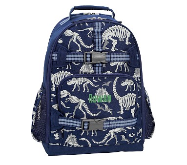 Pottery Barn Mackenzie Navy Dino Bones Glow-In-The-Dark popular Backpack and Lunch Box