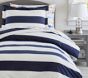 Rugby Stripe Organic Duvet Cover &amp; Shams