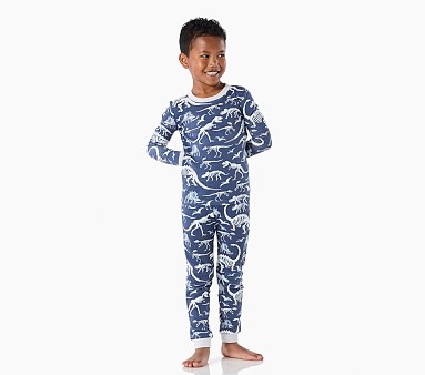 Glow in the Dark Dino Bones Tight Fit Kids Pajamas Pottery Barn Kids