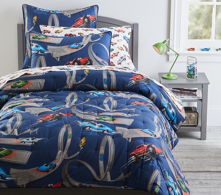 Hot Wheels® Comforter & Shams Pottery Barn Kids