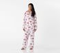 Adult White Santa Flannel Pajama Set