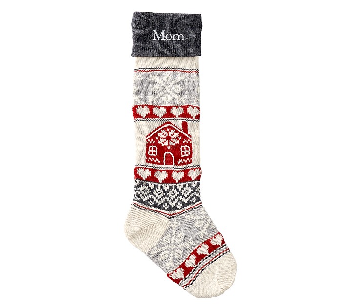 Cottage Natural Fair Isle Christmas Stocking