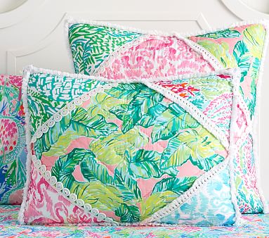 Pottery Barn top Kids Lilly Pulitzer Quilt & Sham