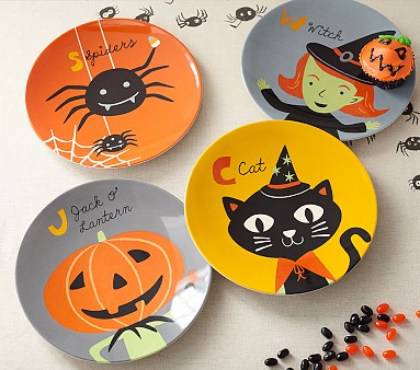 Kids halloween plates deals