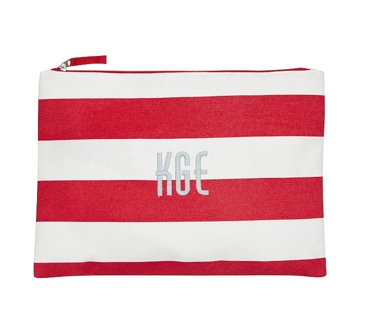 Mark &amp; Graham x pbk Red Rugby Stripe Wet/Dry Bag