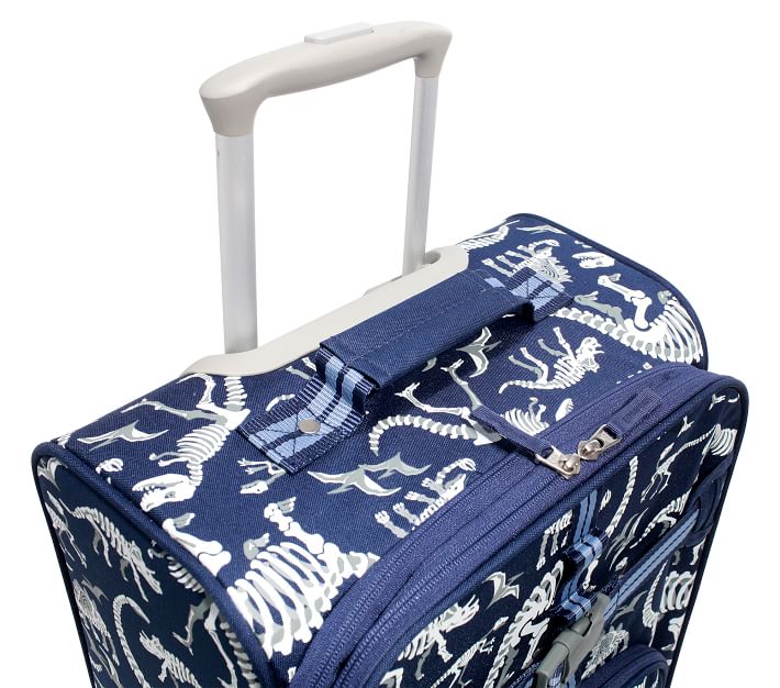 Mackenzie Navy Dinosaur Bones Glow in the Dark Spinner Luggage Pottery Barn Kids