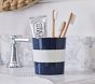 Navy Stripe Bath Accessories