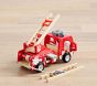 Wooden Light-Up Fire Truck Emergency Vehicle