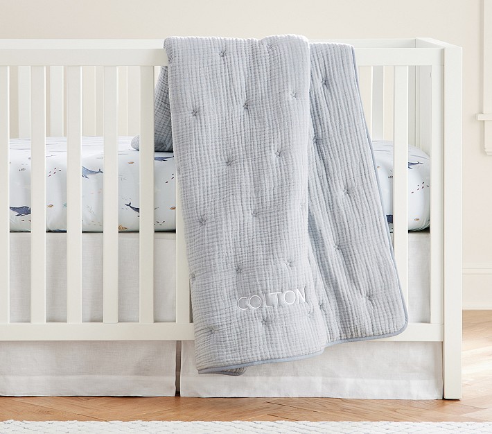 Cotton muslin baby quilt sale