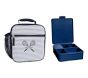 Mackenzie Navy Seersucker Lunch &amp; Bento Bundle, Set of 2