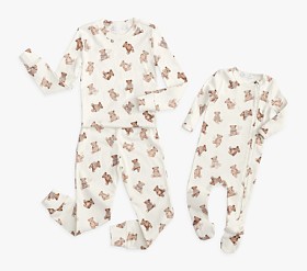 Teddy Bear Family Pajamas Organic Cotton Sleepwear Pottery Barn Kids
