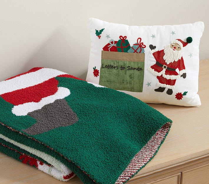 Letters to Santa Throw Blanket Pillow Set