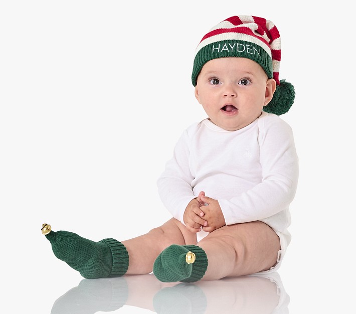 Elf Hat and Bootie Set