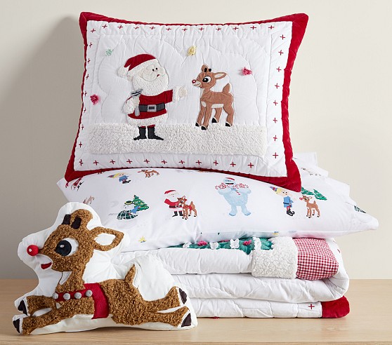 Rudolph® Bedding Set - Whimsical Holiday Decor for Kids | Pottery Barn Kids