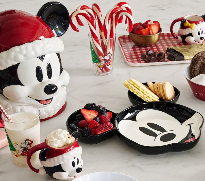 Disney Mickey Snowman with Santa on sale Topper - 2 Mugs