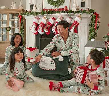 Candy Cane Village Family Pajama Collection Pottery Barn Kids