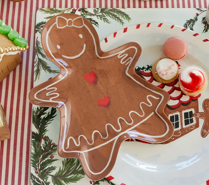 Gingerbread Shaped Melamine Plates