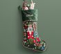 Rifle Paper Co. Nutcracker Embroidered Velvet Christmas Stocking