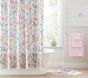 Floral Jacquard Bath Collection Set - Towels, Shower Curtain, Bath Mat