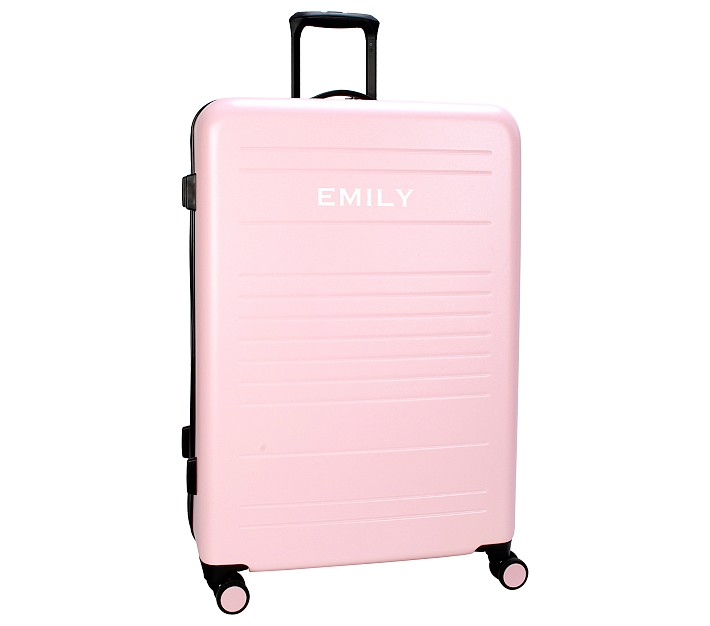 Bryant Extra-Large Hard-Sided Blush Spinner Checked Luggage