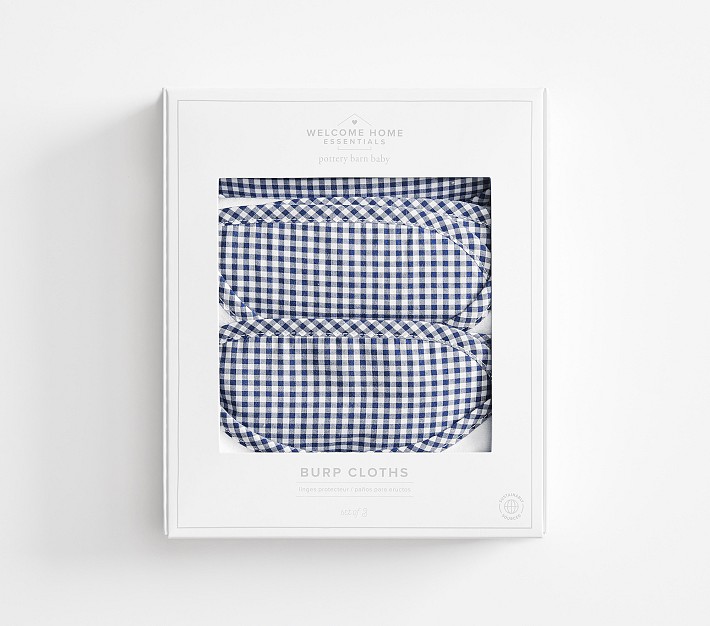 Gingham Burp Cloth, Set of 3