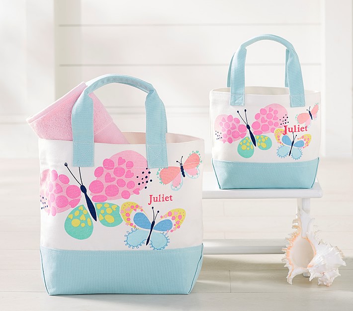 Beach Butterflies Preppy Icon Tote