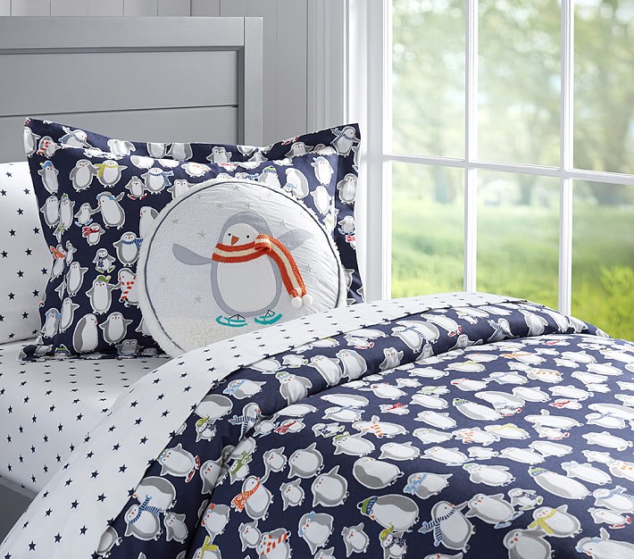 Penguin Flannel Duvet Cover &amp; Shams