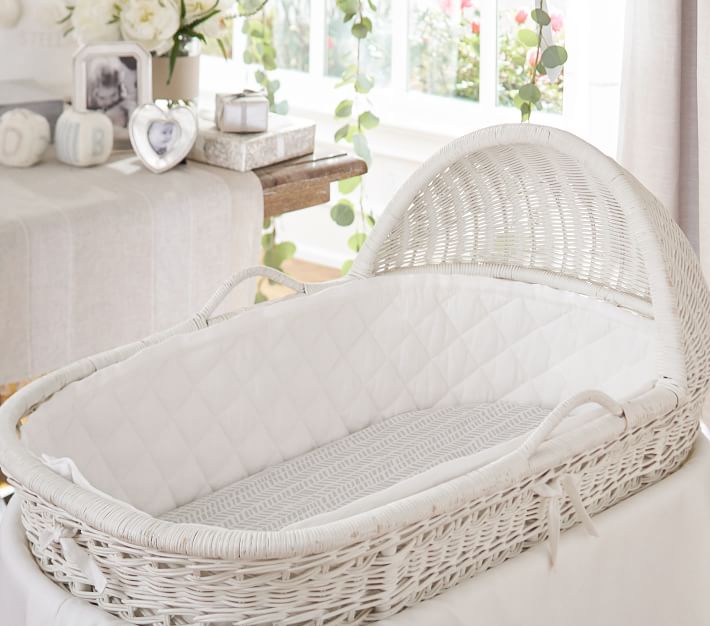 Belgian Flax Linen Bassinet Bedding Pottery Barn Kids