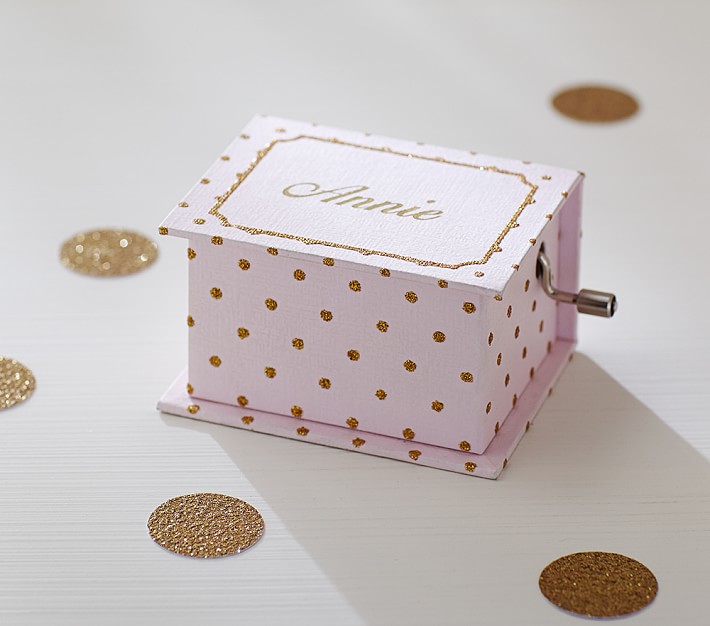 Pink Glitter Music Box