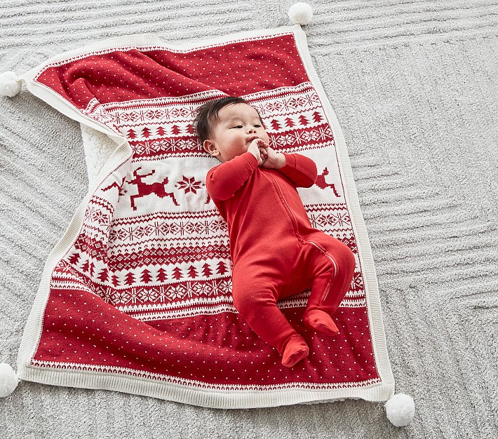 Classic Fair Isle Baby Blanket