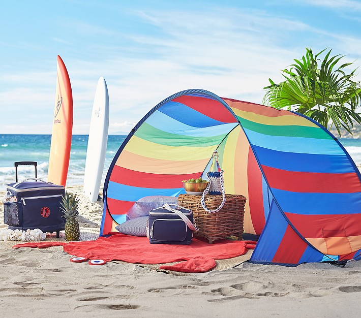 Large Rainbow Stripe Pop Up Tent