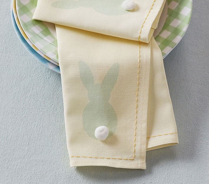 Aqua Bunny Napkin