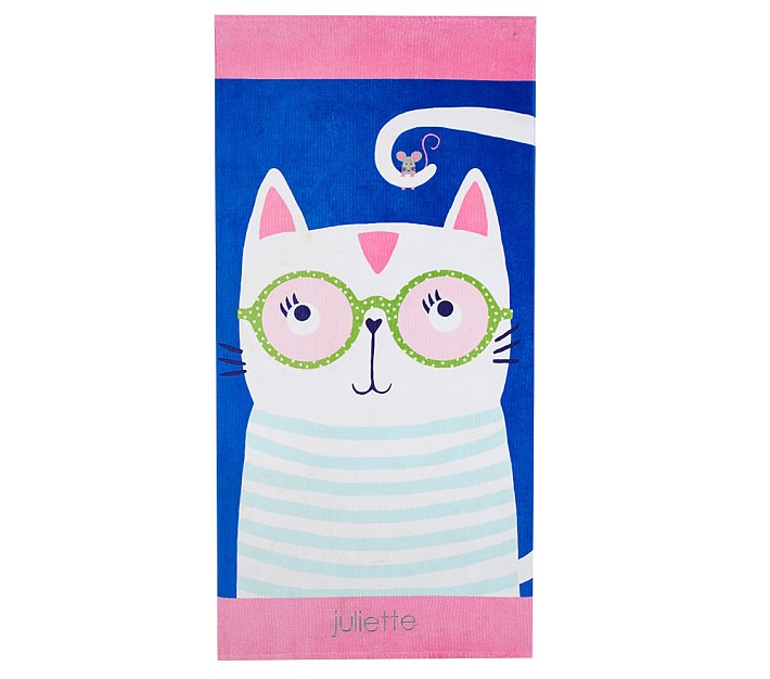 Cool Cat Kid Beach Towel