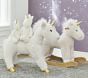 Faux-Fur Unicorn Plush Nursery Rocker