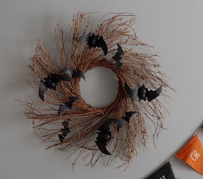 Halloween Bat Wreath