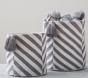 Gray Chevron Tassel Storage