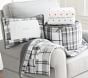 Madras Baby Bedding, Gray