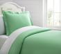 Mini Dot Duvet &amp; Shams, Bright Green