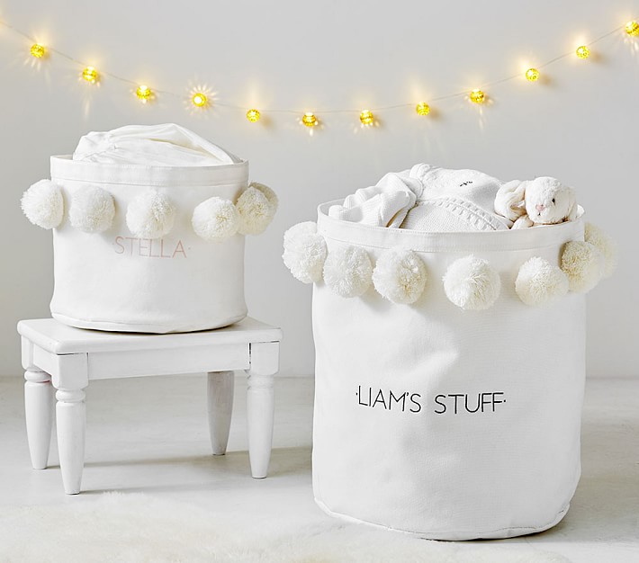 The Emily &#38; Meritt Canvas Pom Pom Storage